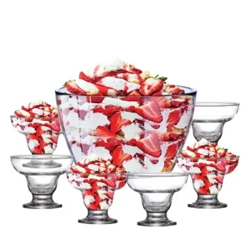 Jogo de Taças para Sobremesa Ruvolo New Cancun em Vidro 7 Pcs