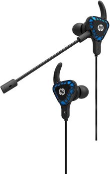 Headset HP Gamer Intra H150 Preto – Com Microfone modular maleável e ajustável Driver de 10mm P2 3.5 Gold com Áudio Stereo – 7QV35AA