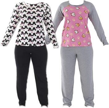 KIT 2 PIJAMAS DE INVERNO MANGA LONGA BICOLOR FEMININO MAIS BONITA