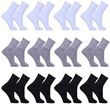 Meia Masculina Kit 12 Pares Cano Alto Sport Algodão Tamanho 39 a 43