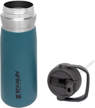 Garrafa de aço inoxidável com canudo Stanley IceFlow, 650 ml