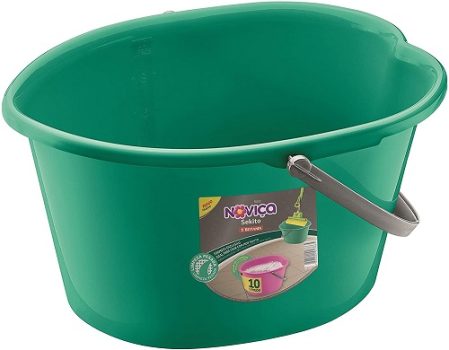 Balde Sekito com Régua de Litragem, 10 L, Verde, Noviça