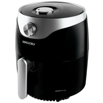 Fritadeira Elétrica Sem Óleo Air Fryer Mallory Smart Fryer 3L – Preta/Prata