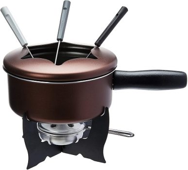 Brinox Petiscos Conjunto para Fondue de 10 Peças, Marrom (Chocolate)