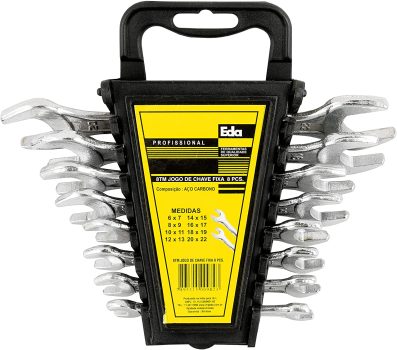 Chaves fixas, 8 peças 6 a 22 mm