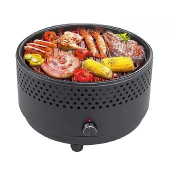 Churrasqueira a Carvão Portátil com Ventilador – Nell GB-PC1 PR com Assadeira