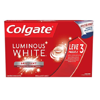 Creme Dental Colgate Luminous White Brilliant Mint 70G Promo Leve 3 Pague 2