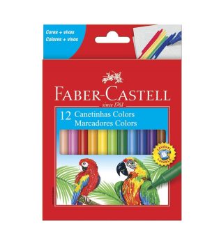 Canetinha Hidrográfica, Faber-Castell, 15.0112CZF, 12 Cores