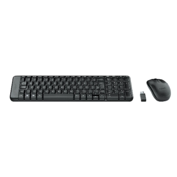 Combo Teclado E Mouse Sem Fio Logitech Mk220 Com Design Compacto Conexão Usb Pilhas Inclusas Layout Abnt2