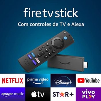 Fire TV Stick | Streaming em Full HD com Alexa | Com Controle Remoto por Voz com Alexa (inclui comandos de TV)