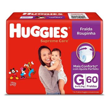 Fralda Huggies Supreme Care Roupinha G – 60 fraldas