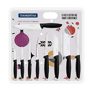 JOGO FACAS INOX 9PC PLENUS PRE