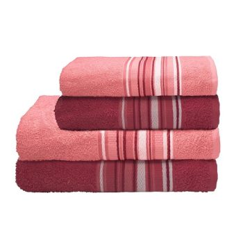 Jogo de Banho Camesa Vegas 4 Peças – Rosê/Vinho