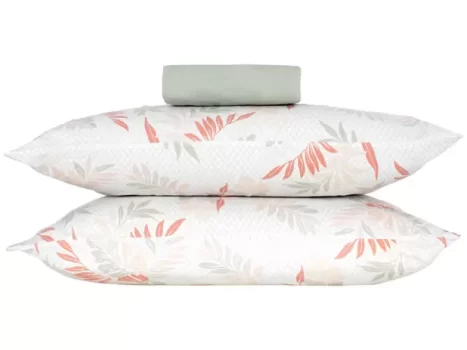 Jogo de Cama King Santista 100% Algodão – Royal Plus Pampulha Verde 3 Peças