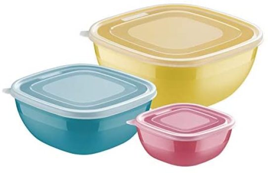 Jogo de Potes 3 Peças Tramontina Mixcolor Colorido Polipropileno