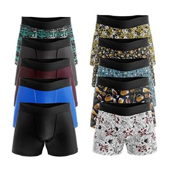 Kit 10 Cuecas Boxer Box Masculina La Maths Microfibra Cores Sortidas