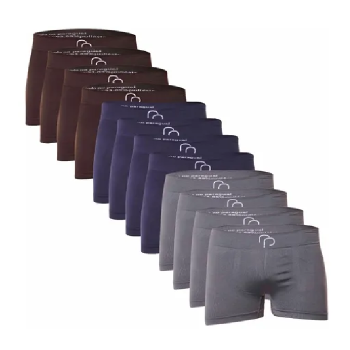 Kit Com 12 Cuecas Masculina Boxer Em Microfibra Rp