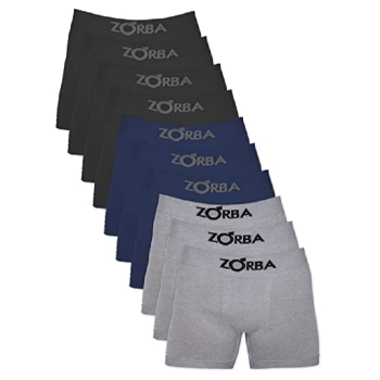 Kit com 10 Cuecas Box Masculino Algodão Boxer Confortável Zorba 781