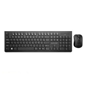 Multilaser Combo Teclado e Mouse Sem Fio de Entrada Multimídia USB – TC212, Preto