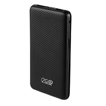 Carregador Portátil (Power Bank) Ultra Rápido 10000mAh Power Delivery 20W 2 Saídas USB + 1 Saída/Entrada USB-C Preto I2GO – I2GO PRO