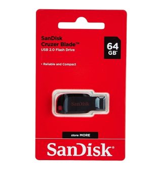 Pen Drive Cruzer Blade, SanDisk, 64GB, SDCZ60-064G-B35
