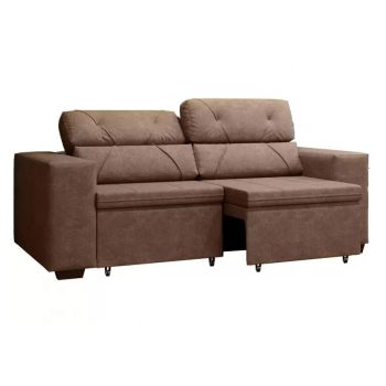 Sofá Retrátil Reclinável 3 Lugares Suede – Phormatta Evolution SMP