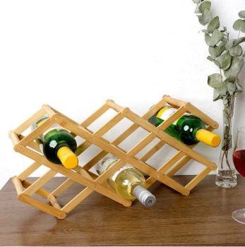 Suporte para Vinhos Retrátil – La Cuisine Linha Bambu