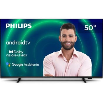 PHILIPS Android TV 50″ 4K 50PUG7406/78, Google Assistant Built-in, Comando de Voz, Dolby Vision/Atmos, VRR/ALLM, Bluetooth 5.0