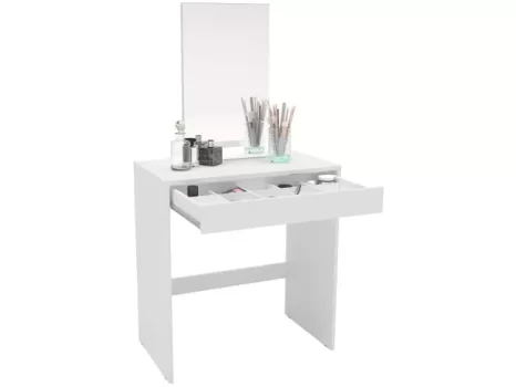 Penteadeira com Espelho 1 Gaveta – Politorno Móveis Kansas