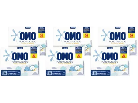 Sabão em Pó Omo Puro Cuidado – 1,6kg 9 Unidades