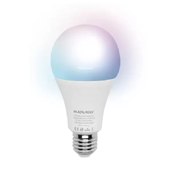 Lâmpada Inteligente Multilaser E27 RGB – Dimerizável 10W Wi-Fi compatível com Alexa
