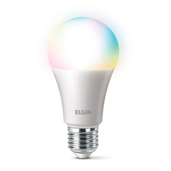 Lâmpada Smart Elgin Smart Color 10W RGB, WiFi, Modelo Bulbo, Compatível com Alexa e Google Assistent, Bivolt – 48BLEDWIFI00