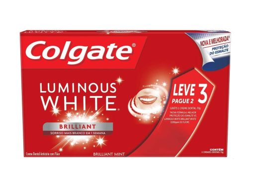 Creme Dental Colgate Luminous White Brilliant Mint 70G Promo Leve 3 Pague 2