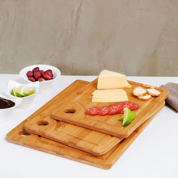 Jogo de 3 Tábuas de Corte – La Cuisine Linha Bambu