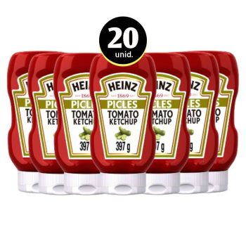 Kit 20 Ketchup Heinz Picles 397g