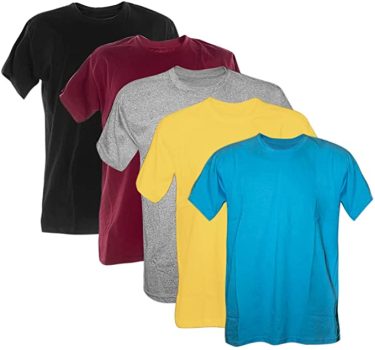 Kit 5 Camisetas Masculinas Básicas 100% Algodão Penteado