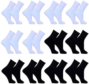 Meia Masculina Kit 12 Pares Cano Alto Sport Algodão Tamanho 39 a 43