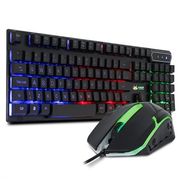 Kit Gamer Teclado Semi Mecânico Multimídia Mouse 3 Botões Pc Notebook PS4 PS5 Xbox Series X e S