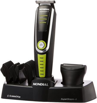 Aparador de Pelos Mondial, Super Groom – 06, Preto/Verde, Bivolt – BG-04