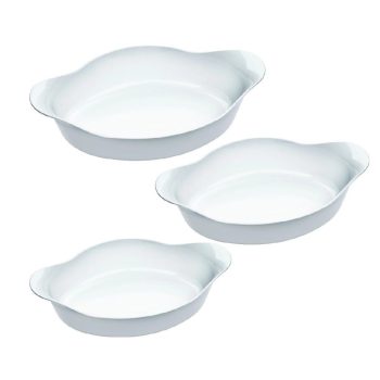 Jogo de Assadeiras Ovais 3 peças – Opaline Marinex