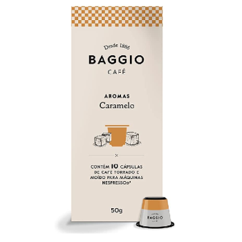Cápsulas de Café Aroma Caramelo Baggio Café, compatível com Nespresso, contém 10 cápsulas