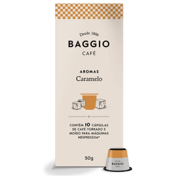 Cápsulas de Café Aroma Caramelo Baggio Café, compatível com Nespresso, contém 10 cápsulas