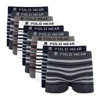Kit 10 Cuecas Boxer Polo Wear Listrada Sortida