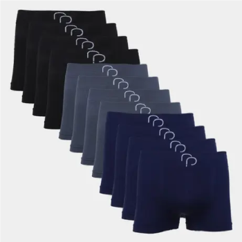 Kit Cuecas Boxer RP Basic Com 12 Peças