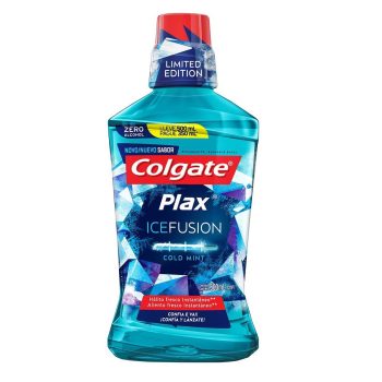 Enxaguante Bucal Colgate Plax Ice Fusion Cold Mint Promo Leve 500 Pague 300Ml