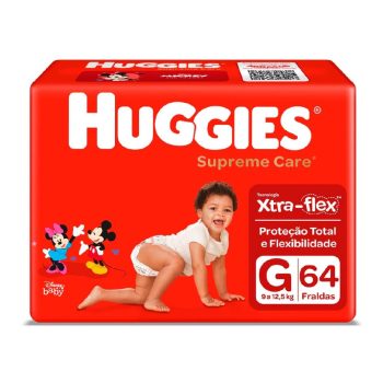 Fralda Huggies Supreme Care G – 64 Unidades