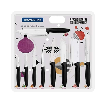 JOGO FACAS INOX 9PC PLENUS PRE