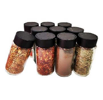 Kit 10 Potes Tempero De Vidro Tampa Dosadora Dupla + Brinde