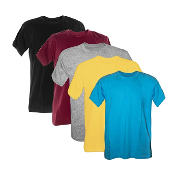 Kit 5 Camisetas Masculinas Básicas 100% Algodão Penteado