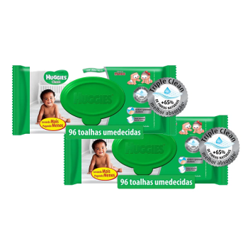 Kit de Lenços Umedecidos Huggies Turma da Mônica – 192 Unidades